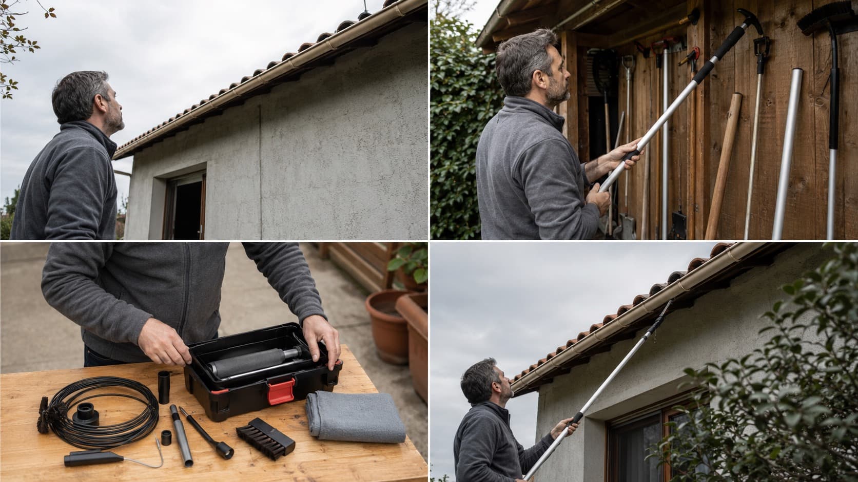 Four-step maintenance planning sequence for inspection, reach, urgency and kit selection